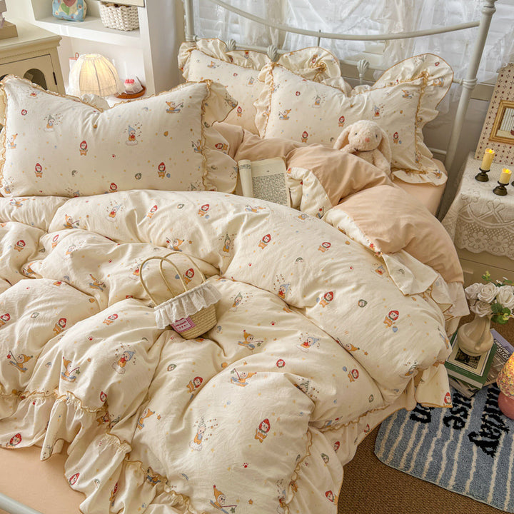 Comforting Floral Print Comforter Set
