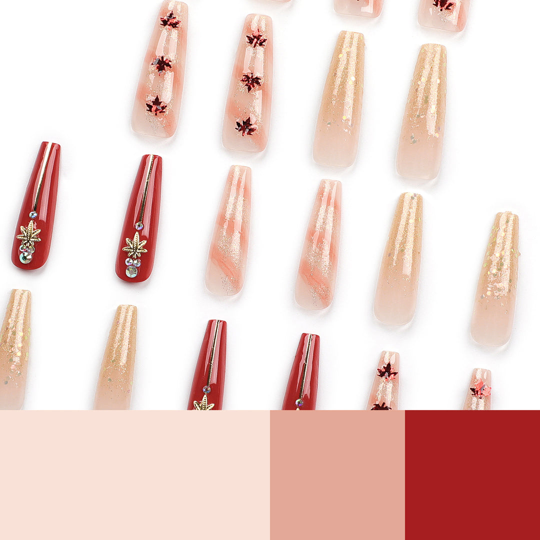 Artistic Nail Extensions with Autumn Motifs Stornfield