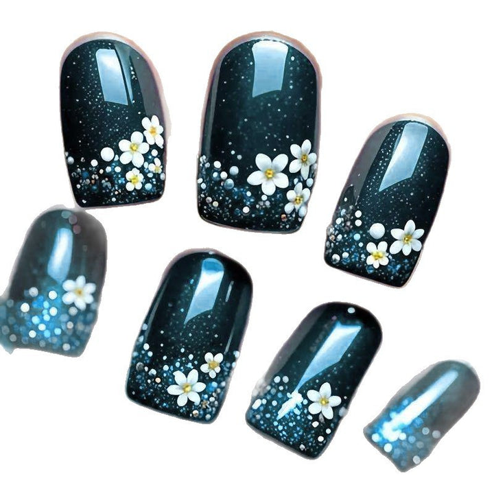 Artful Nail Tips with Flower Designs Stornfield