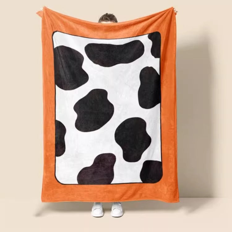 Cow Print Plush Blanket