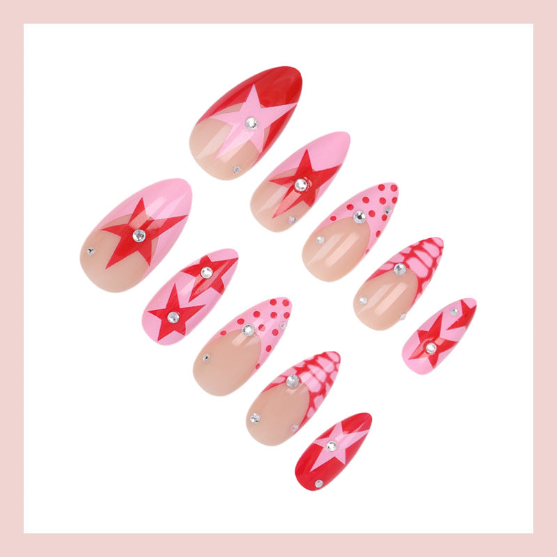 Nail art set with creative star and heart designs Stornfield