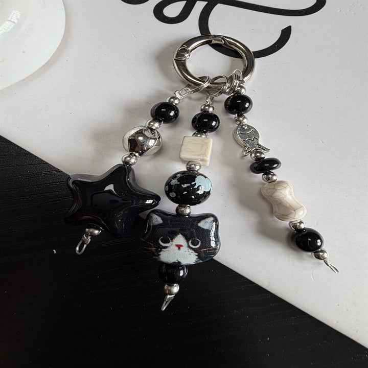 Decorative Cat-Themed Charm Keychain Stornfield