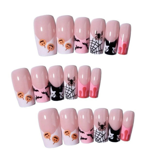 Halloween-Themed Press-On Nail Art Set Stornfield