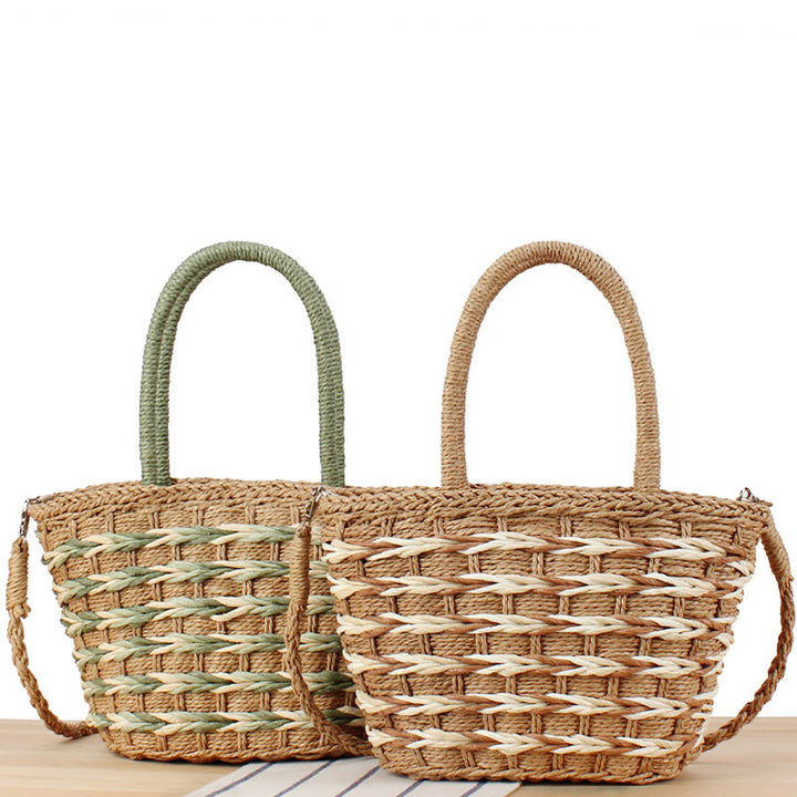 Hand-knotted basket bag with practical carrying handles Stornfield