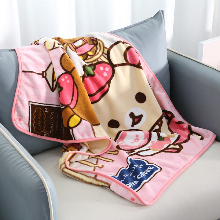 Plush Cartoon Character Throw Blanket