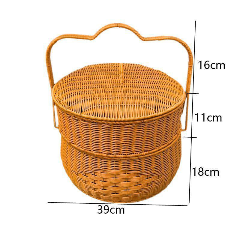 Multi-Layer Woven Picnic Storage Basket Stornfield