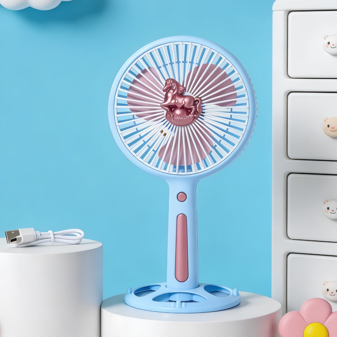 Women's Portable Mini Fan with USB Charging Function and Ergonomic Handle Stornfield
