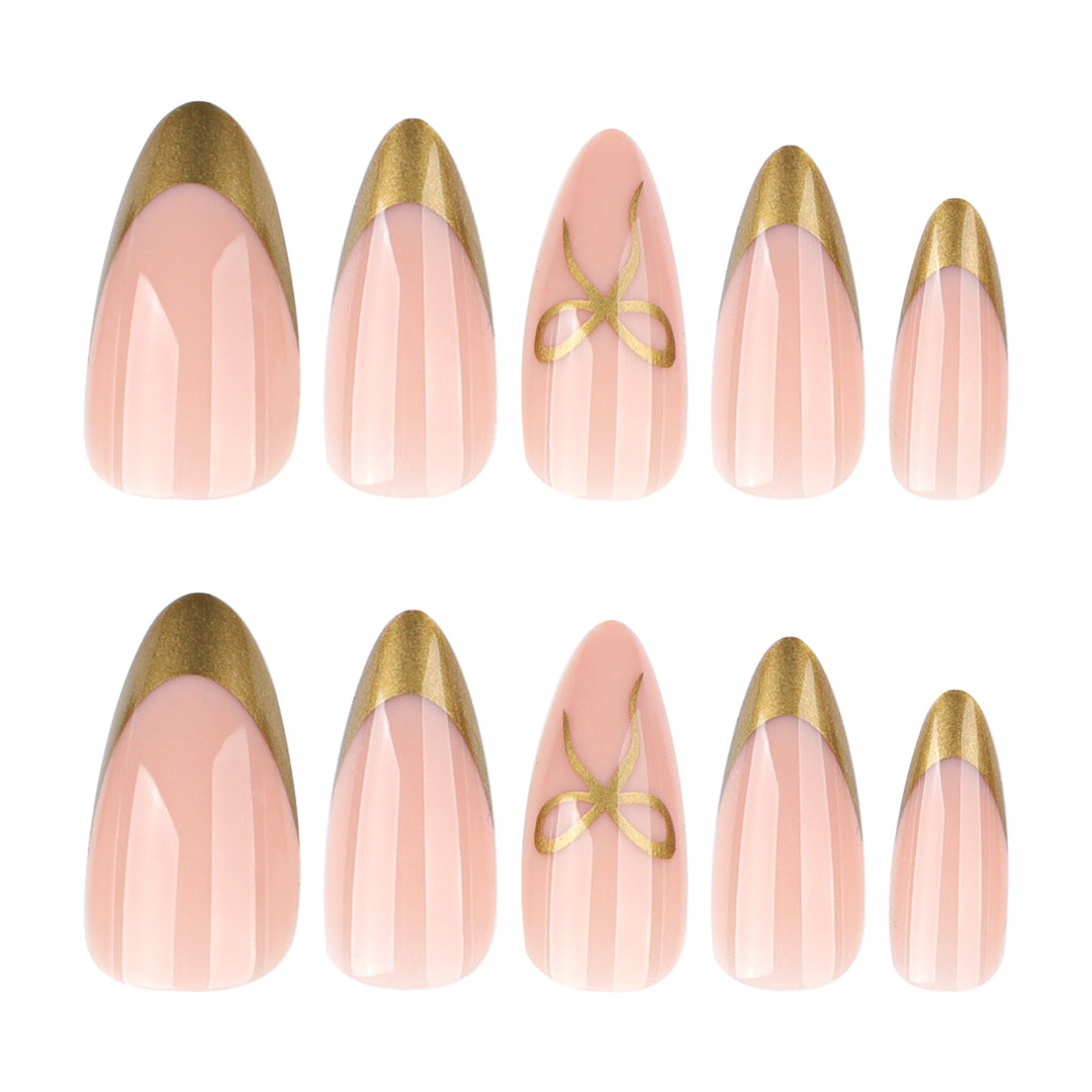 Elegant Nail Art with Gold Accents Stornfield