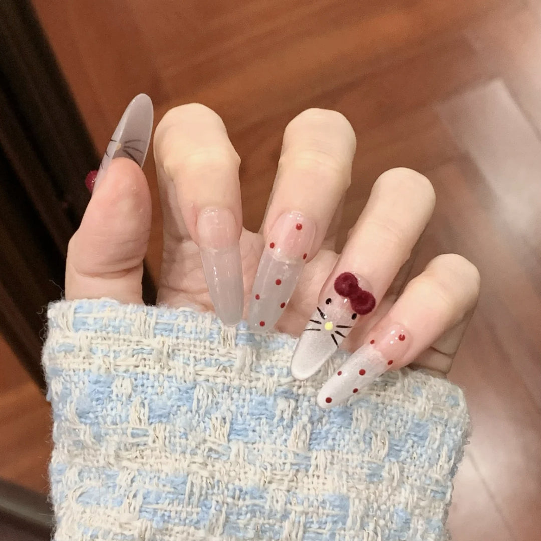 Decorative Press-On Nail Art Set with Character Design Stornfield