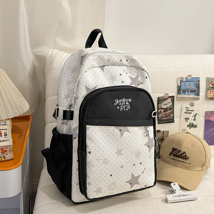 Stylish Star-Patterned Day Backpack