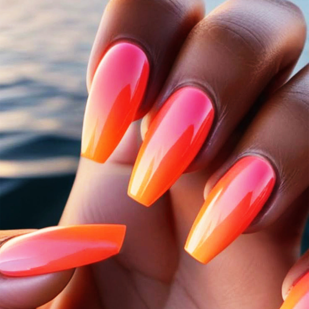 Ombre Stiletto Press-On Nails with Glossy Finish Stornfield