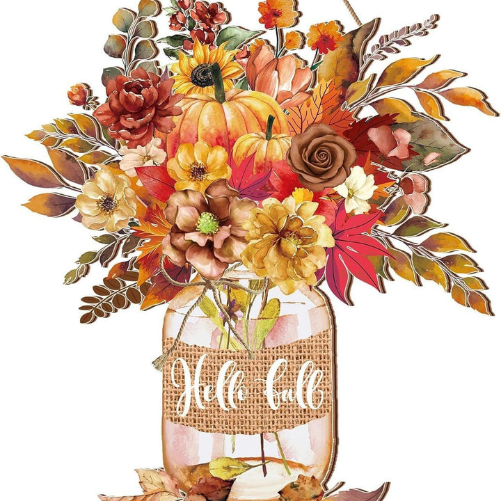 Autumn-Themed Floral Arrangement Decor