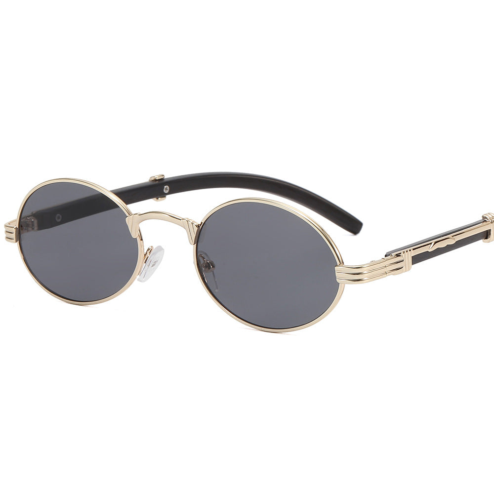 Women's round designer sunglasses with innovative metal frame Stornfield