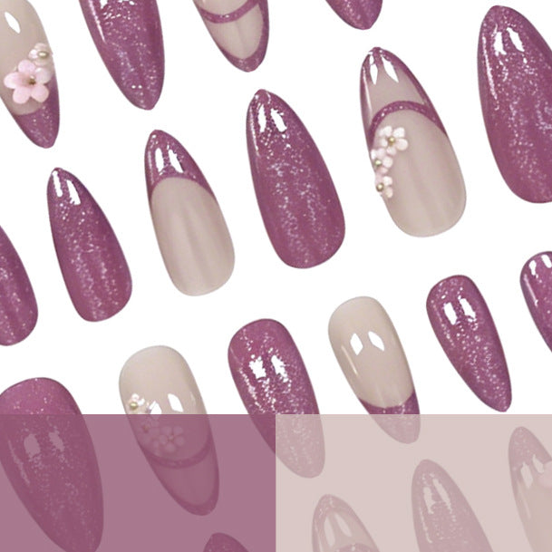 Decorative Floral Acrylic Nail Enhancements Stornfield
