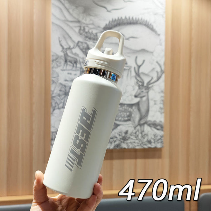 Women's sustainable stainless steel water bottle with leak-proof lid and handle Stornfield