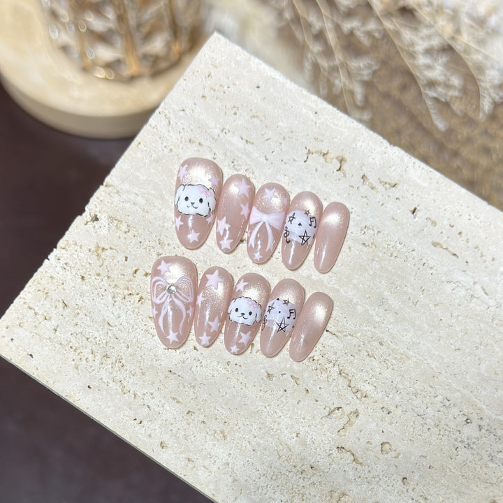 Artistic Character-Themed Press-On Nail Set
