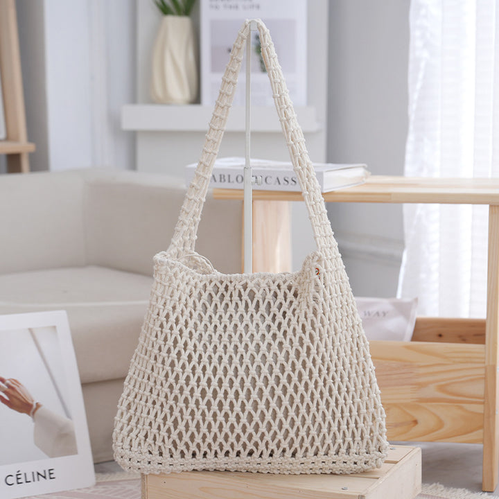 Handcrafted mesh bag made of natural material Stornfield