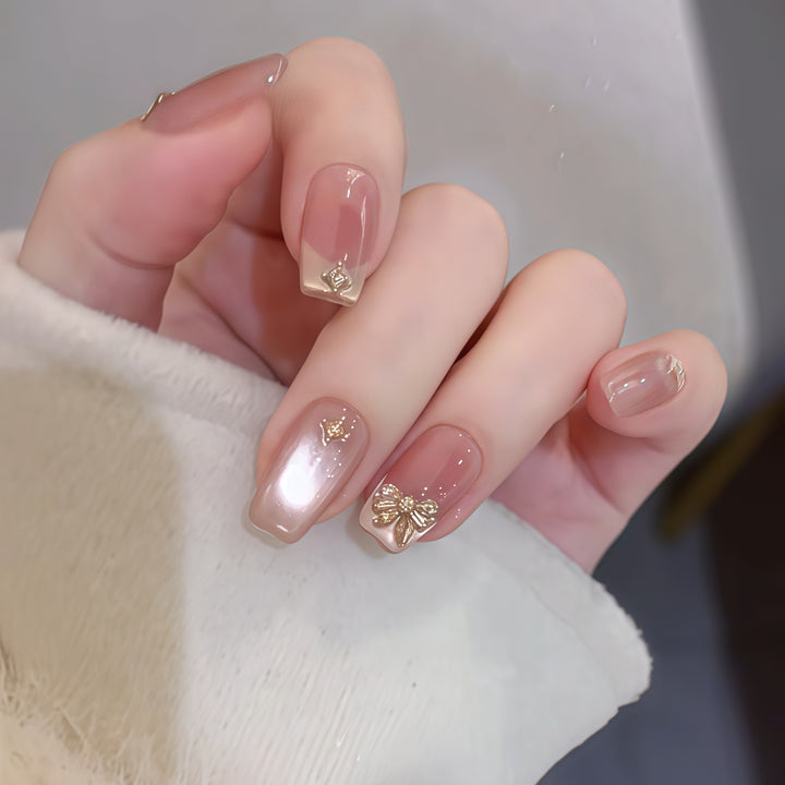 Artificial artificial nails with elegant glitter details Stornfield