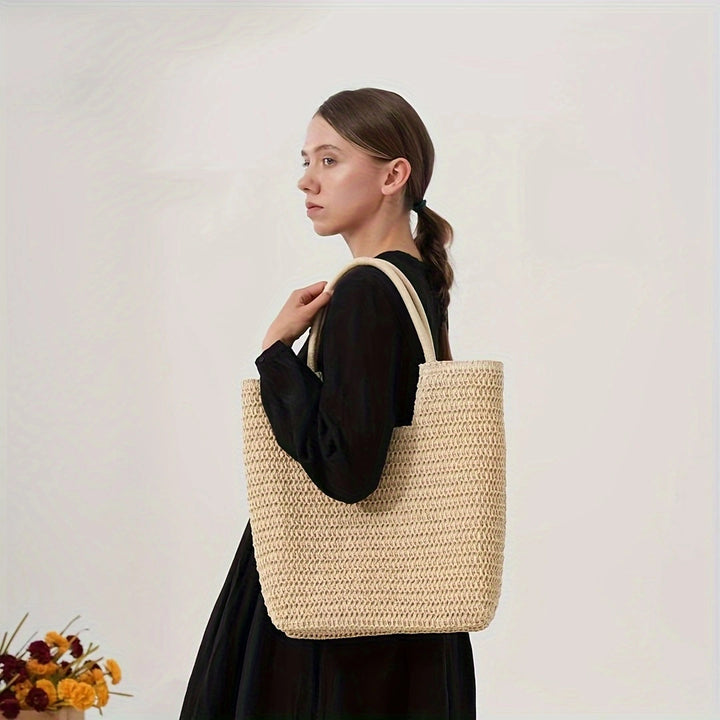 Handcrafted natural fiber tote bag Stornfield