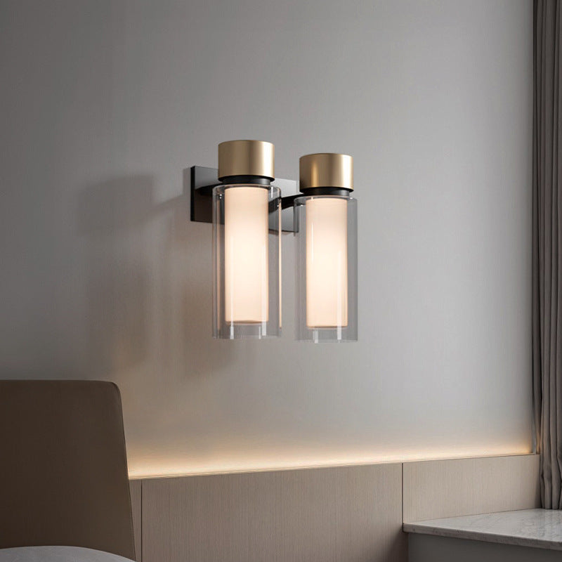 Contemporary Double Cylinder Wall Light