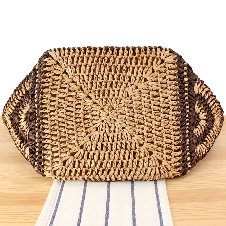 Large Beach Bag Made of Woven Bast Stornfield