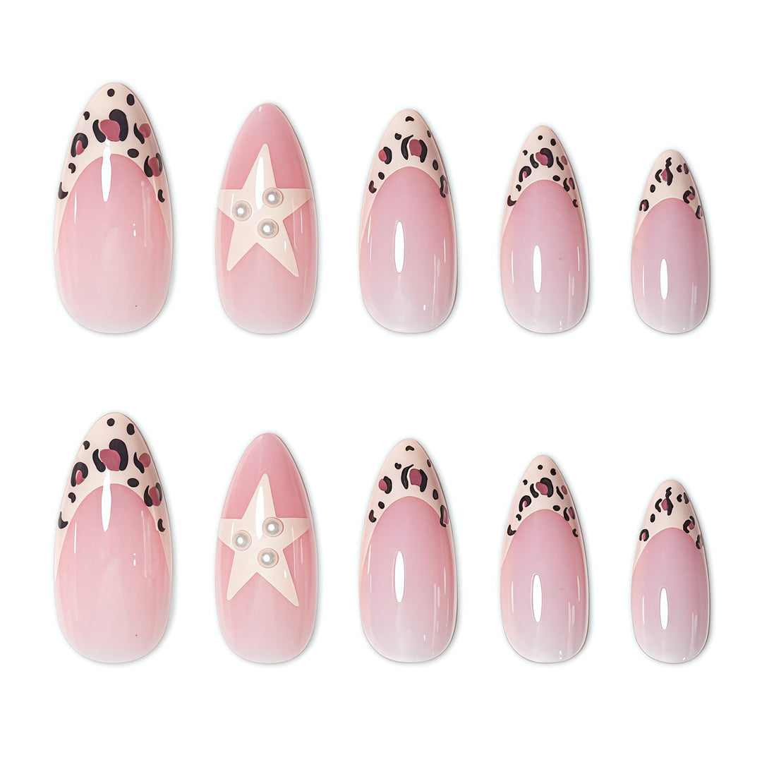 Artistic Star and Animal Print Nail Art Extensions Stornfield