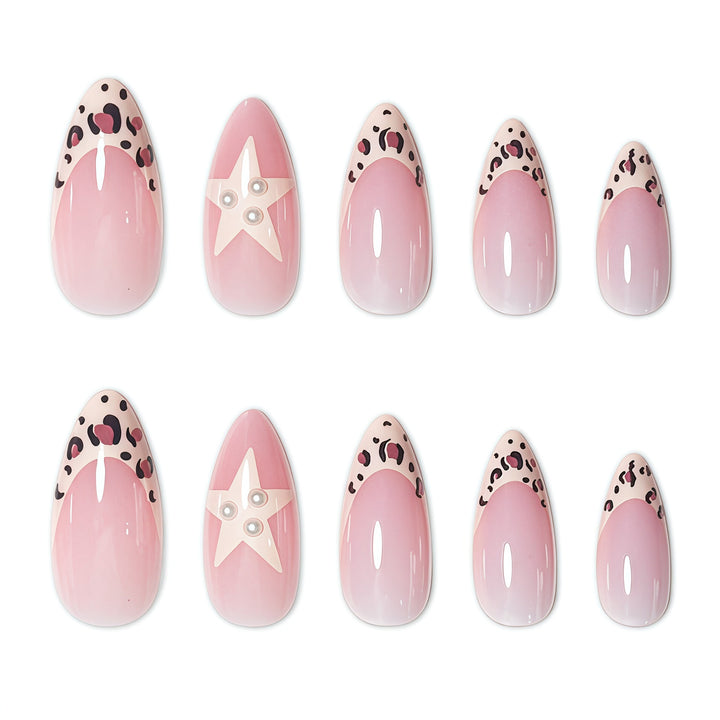 Artistic Star and Animal Print Nail Art Extensions Stornfield