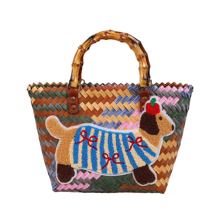 Shoulder bag with playful dog motif Stornfield