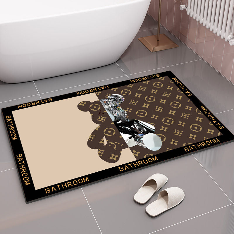 Modern Textured Bathroom Mat for Home