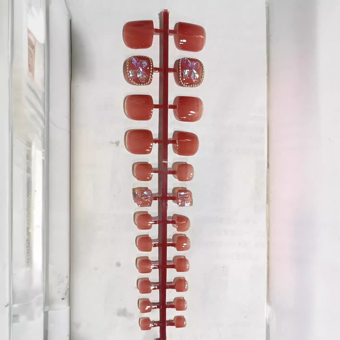 Decorative Diamond-Accent Press-On Nail Set Stornfield