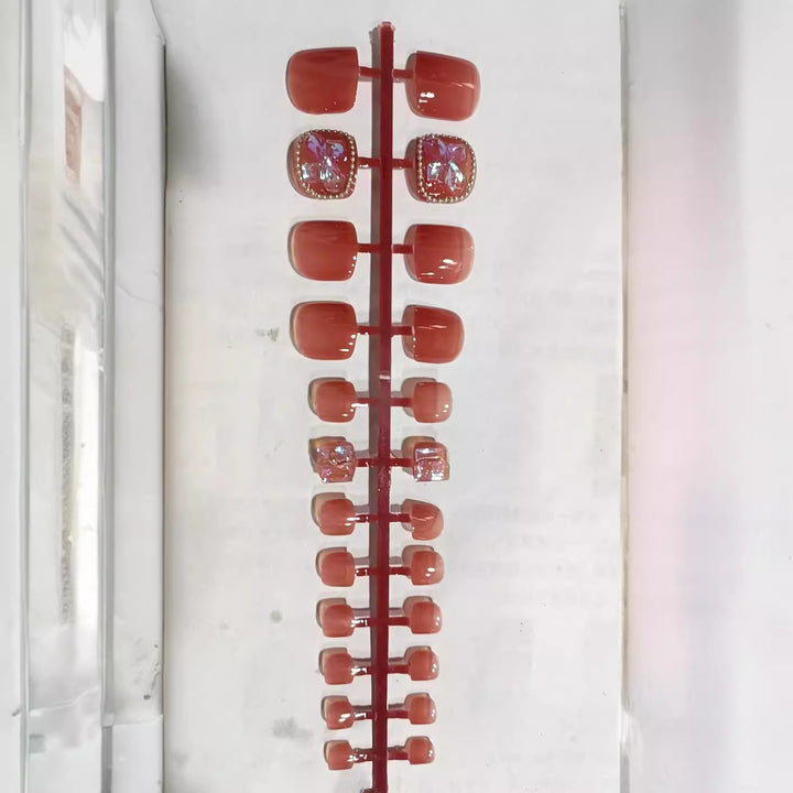 Decorative Diamond-Accent Press-On Nail Set Stornfield
