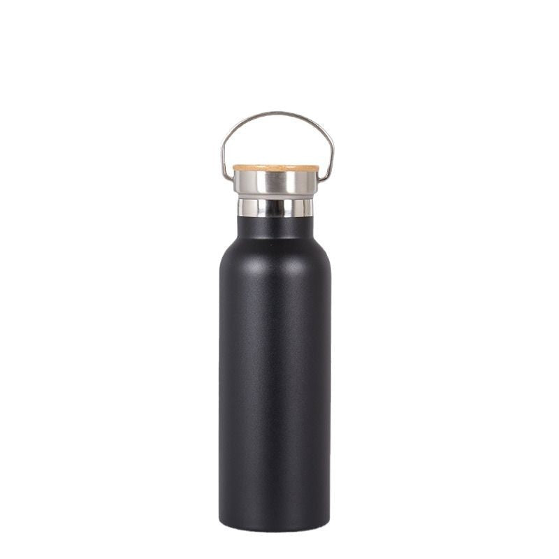 Women's Stainless Steel Water Bottle with Bamboo Lid and Carrying Handle Stornfield