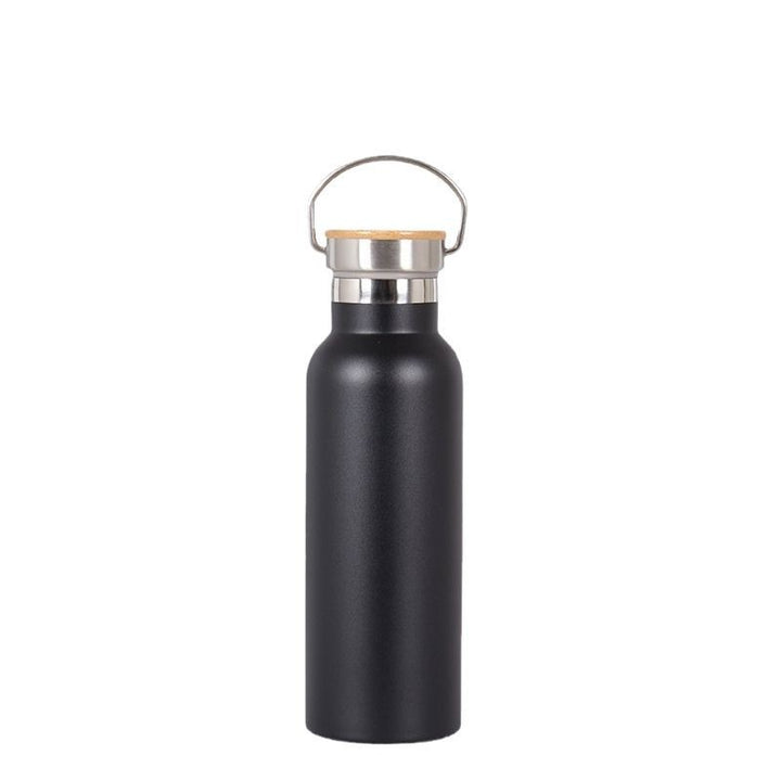Women's Stainless Steel Water Bottle with Bamboo Lid and Carrying Handle Stornfield