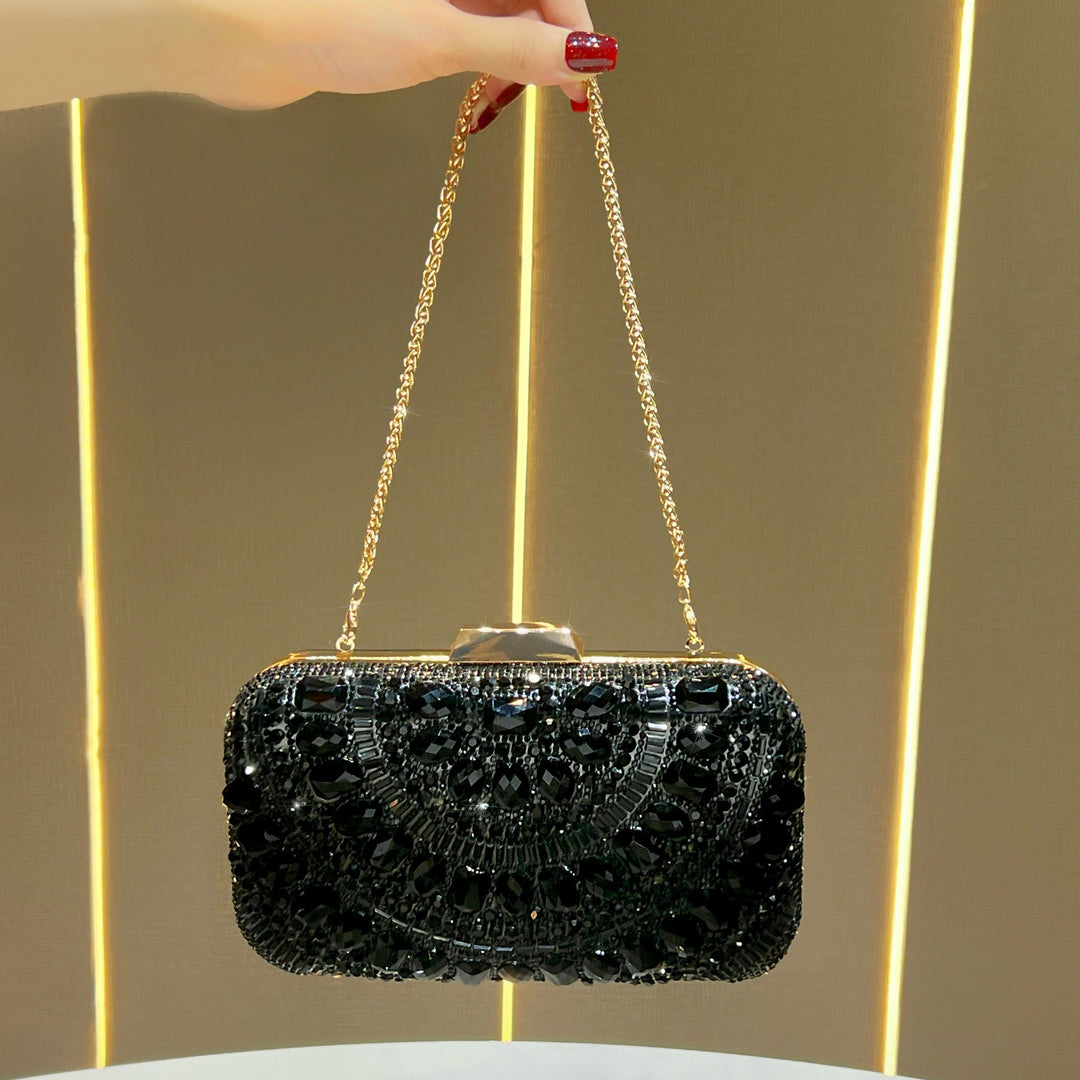Rhinestone-Embellished Evening Clutch