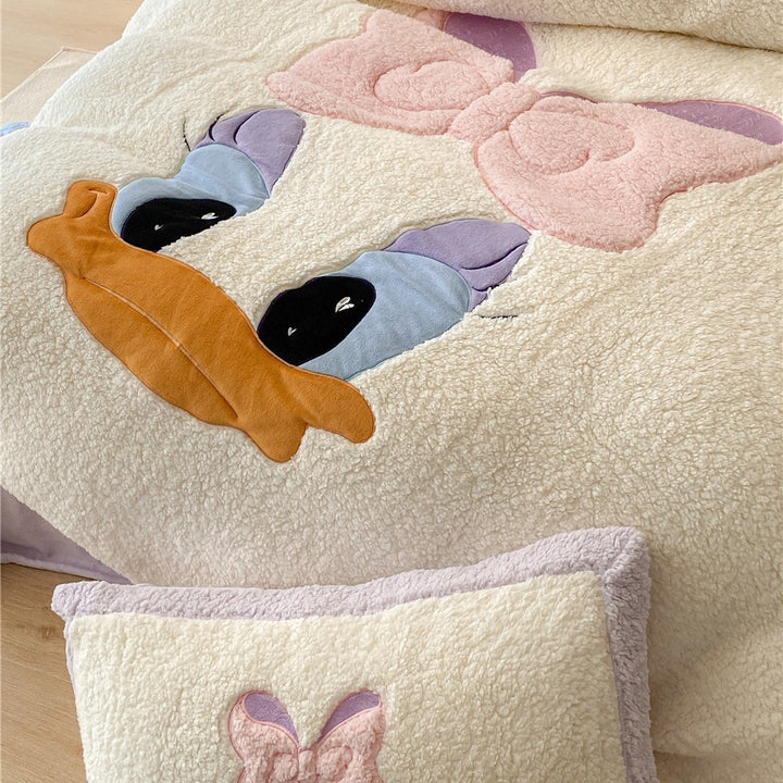 Plush Cartoon Monster Duvet Cover Set