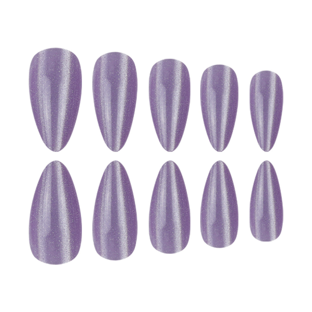 Long Glossy Stiletto Press-On Nails Stornfield