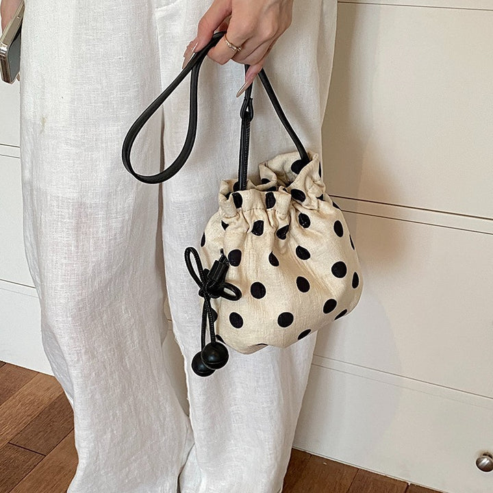 Polka Dot Drawstring Shoulder Bag Stornfield