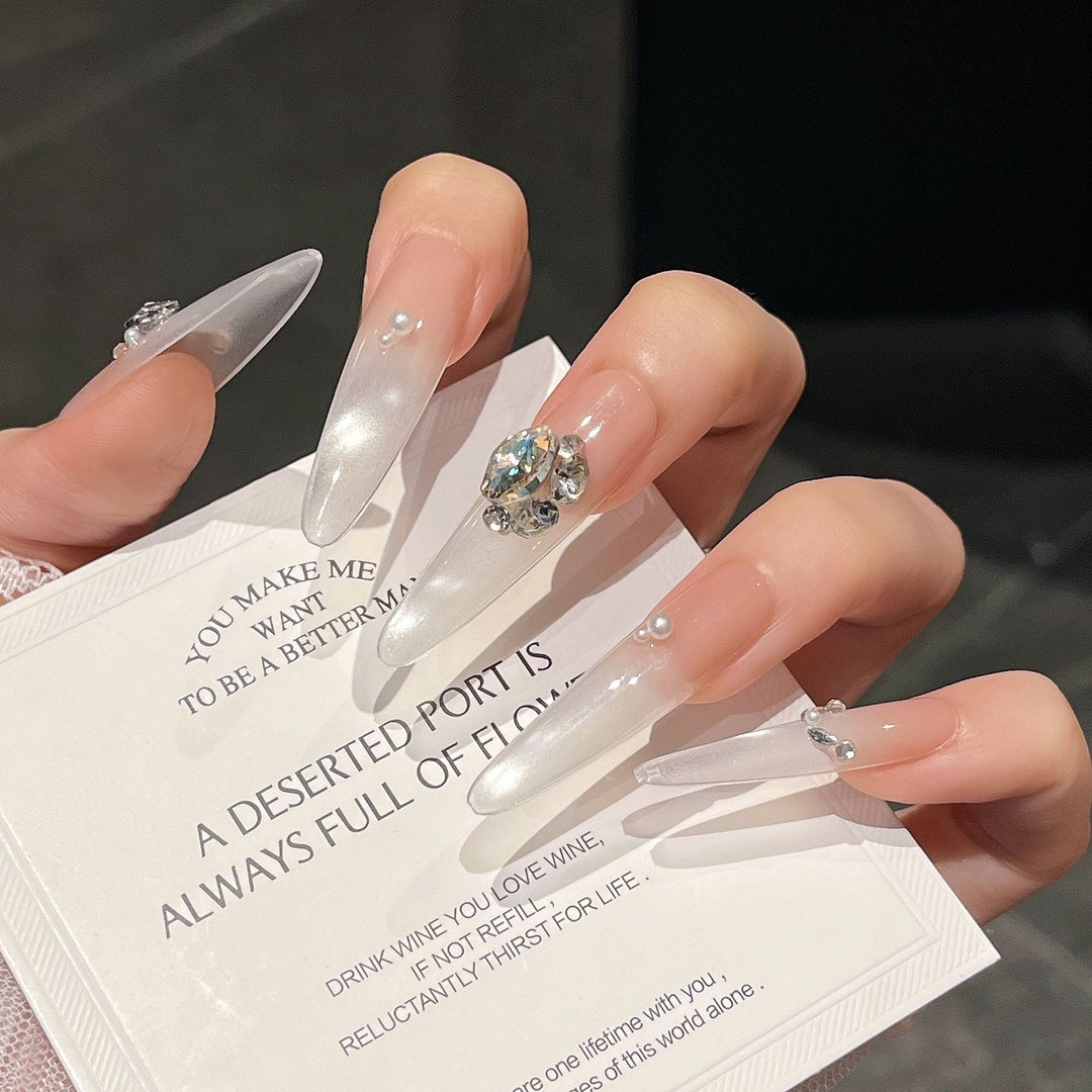 Luxury Crystal-Studded Press-On Nail Extensions Stornfield