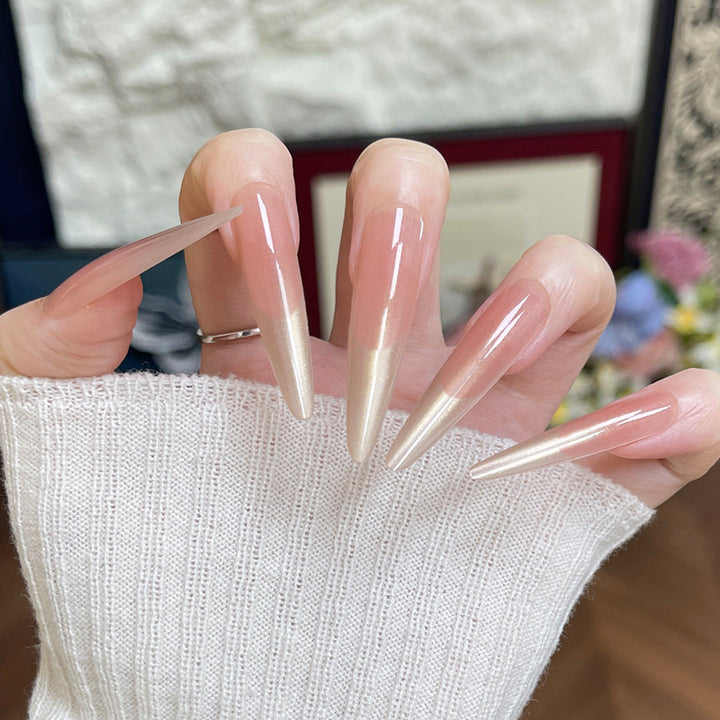 Elegant Glittery Acrylic Nail Extensions Stornfield