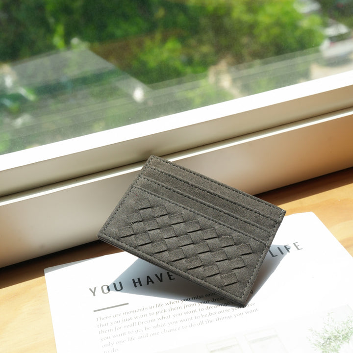 Textured Leather Credit Card Holder