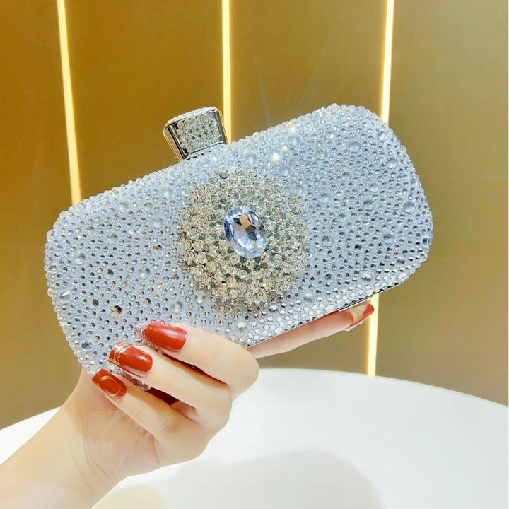 Decorative Gem-Studded Evening Clutch