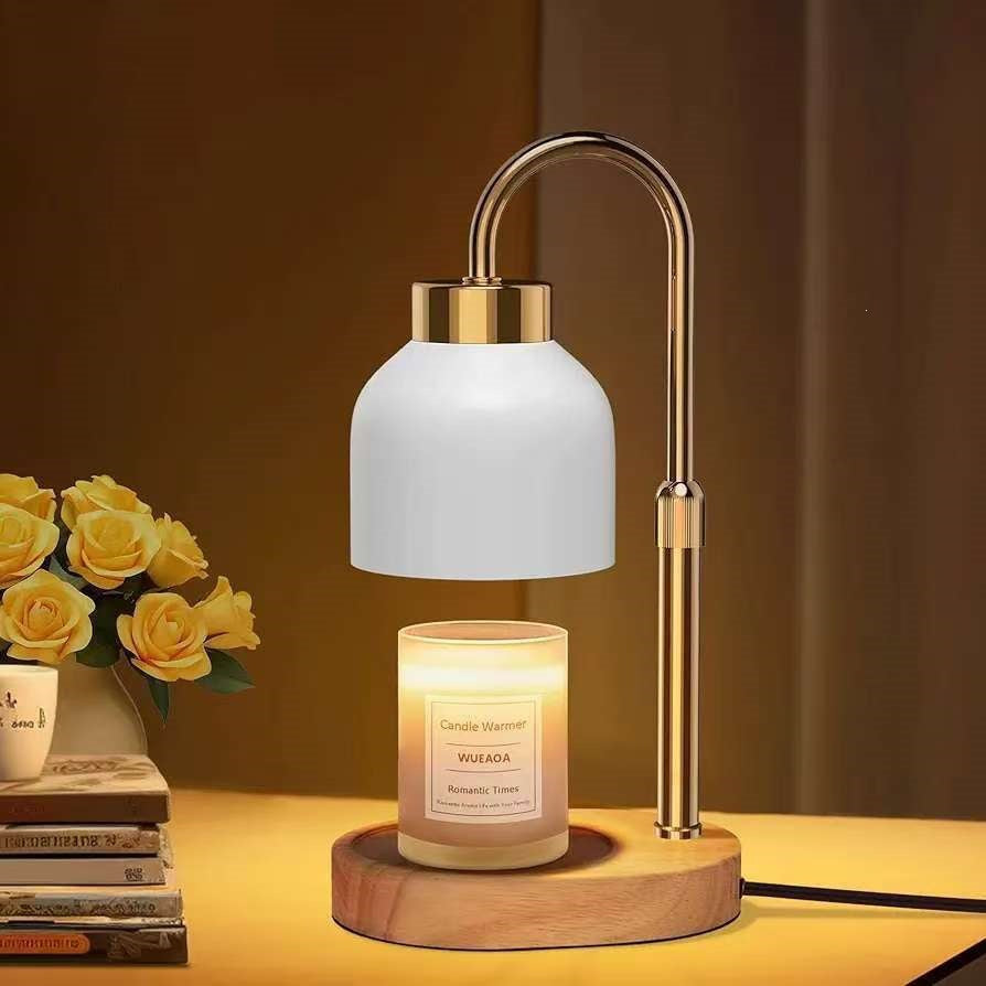 Modern Minimalist Table Lamp with Integrated Candle Holder