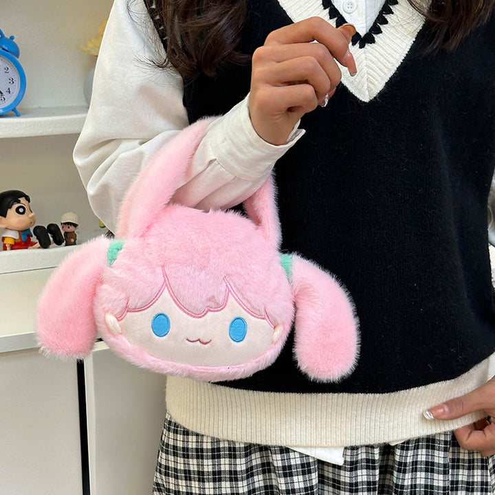 Playful plush handbag with ears and character design Stornfield