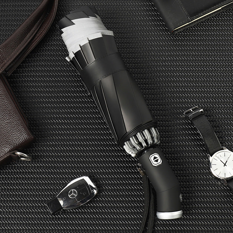 Women's automatic folding umbrella with LED lighting and wind resistance Stornfield