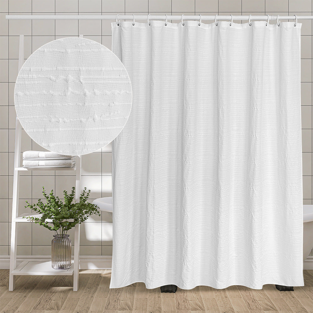 Textured Waterproof Shower Curtain Stornfield