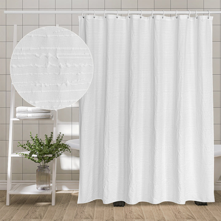 Textured Waterproof Shower Curtain Stornfield