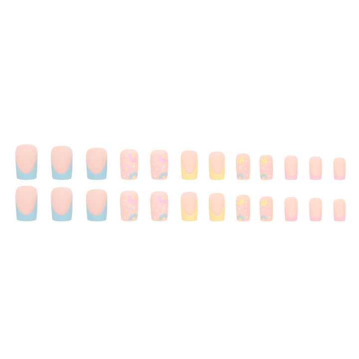 Floral Embellished Acrylic Nail Tips Stornfield