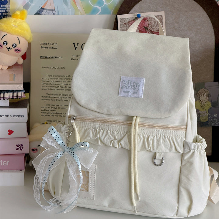 Stylish Ruffled Design Back-to-School Backpack Stornfield