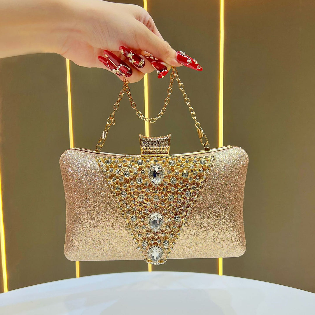 Glamorous Rhinestone-Studded Evening Clutch
