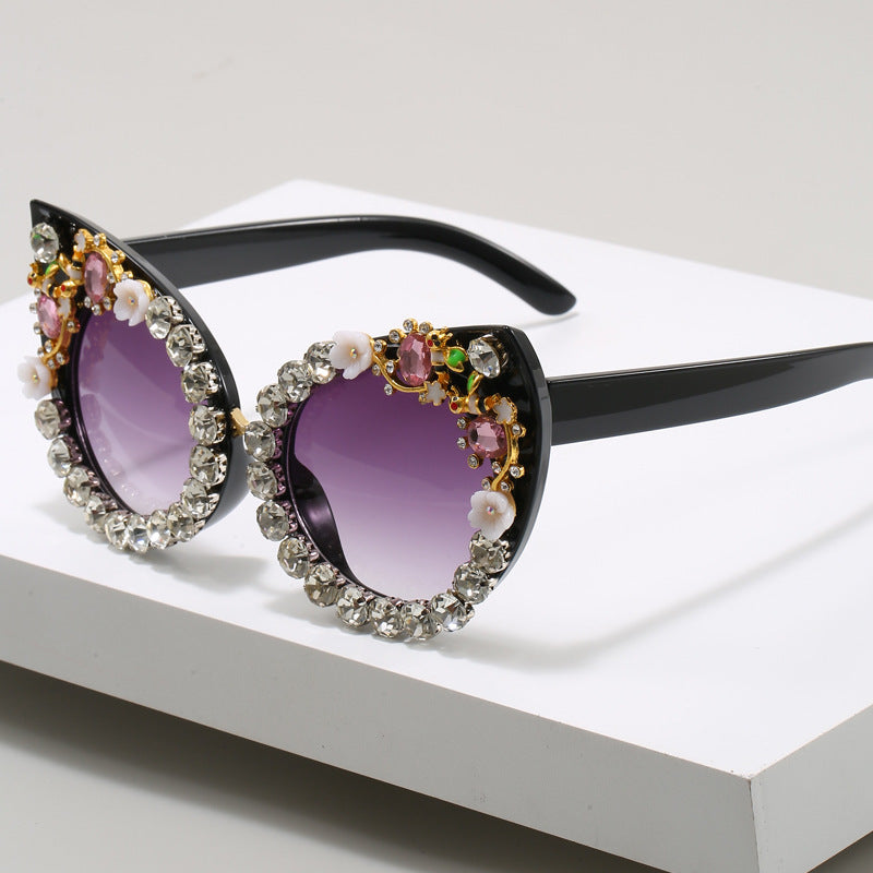 Women's Heart-shaped Sunglasses with Sparkling Accents Stornfield